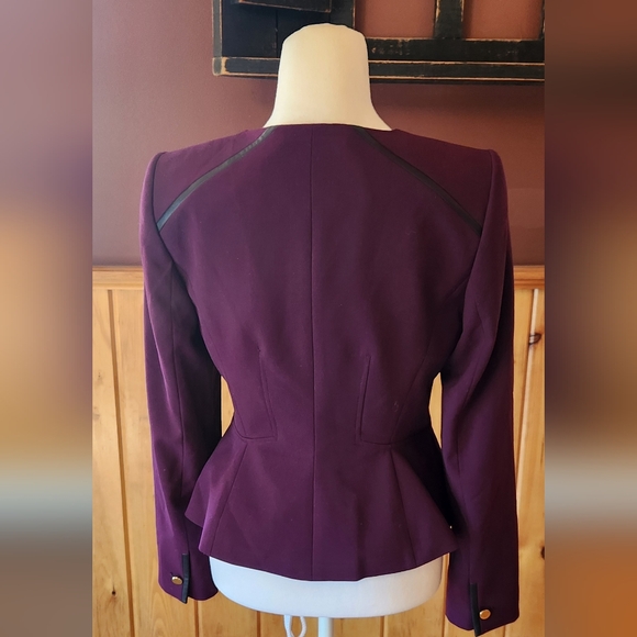 Calvin Klein Petite Workwear Laux Jacket Work Jacket Plum Purple Size 8P - Picture 4 of 12